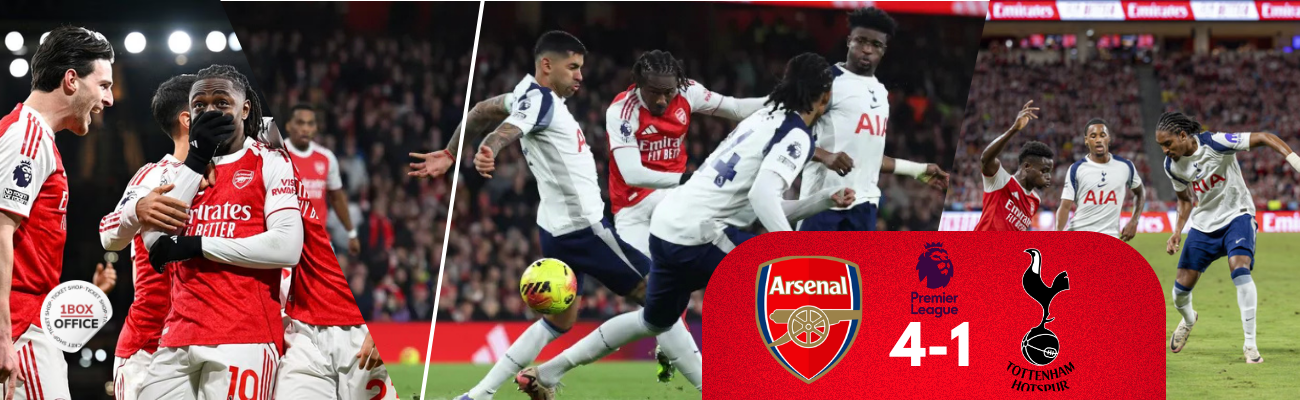 Arsenal Thrash Tottenham Hotspur 4-1; the Match was an Eze Masterclass