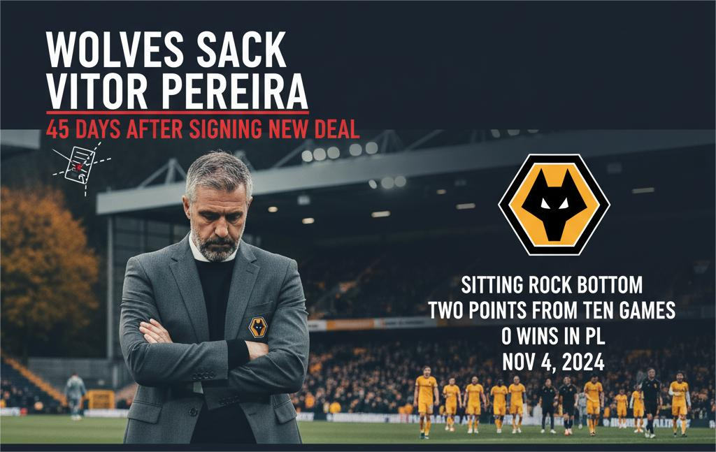 Wolves SACK Vitor Pereira 45 Days After Signing New 3-Year-Deal